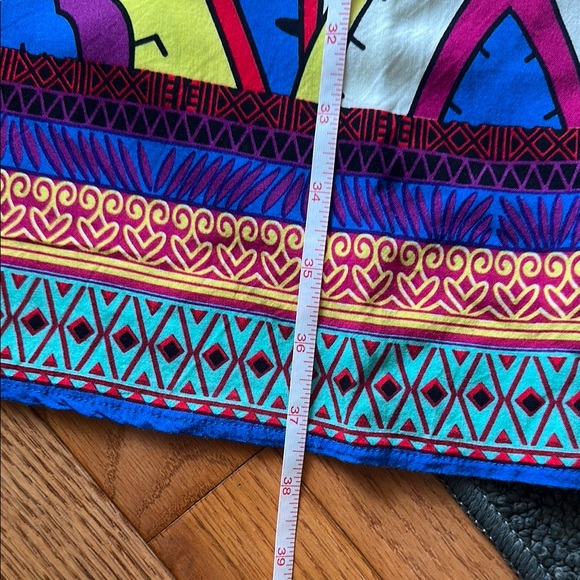 Eye Catching Vibrant, Patterned Maxi Skirt - Picture 9 of 9